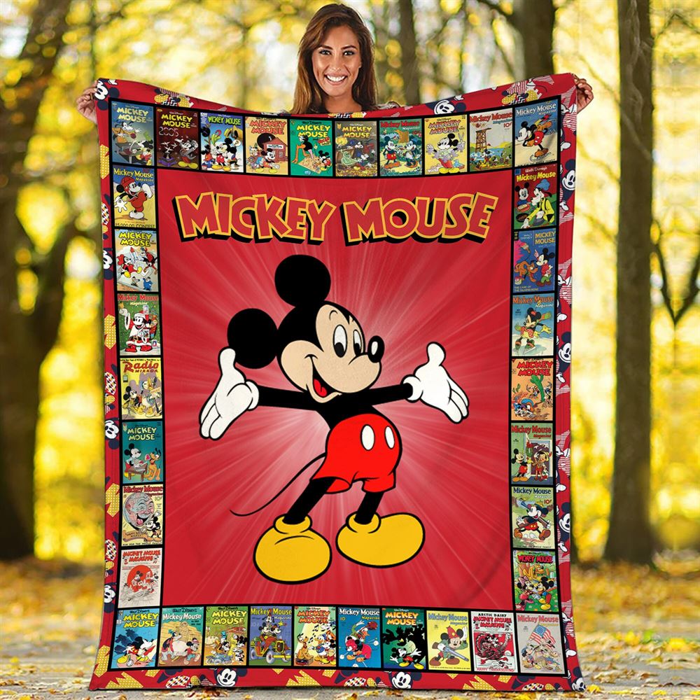 Disney Mickey Fleece Blanket Mickey Mouse Throw Blanket For Bed Couch Sofa Christmas Gifts