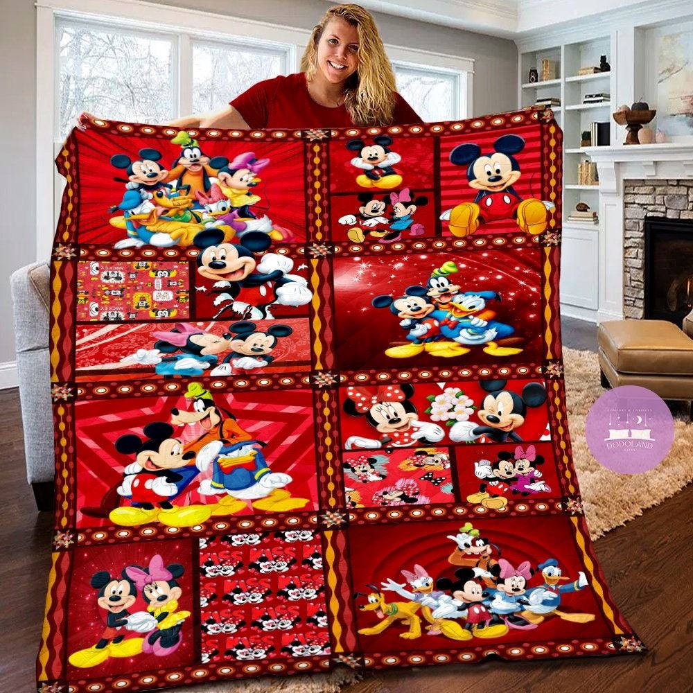 Disney Mickey Mouse And Friends Quilt Mickey Mouse Fleece Blanket Mickey Mouse Birthday Gifts Disney Christmas Gift For Kids