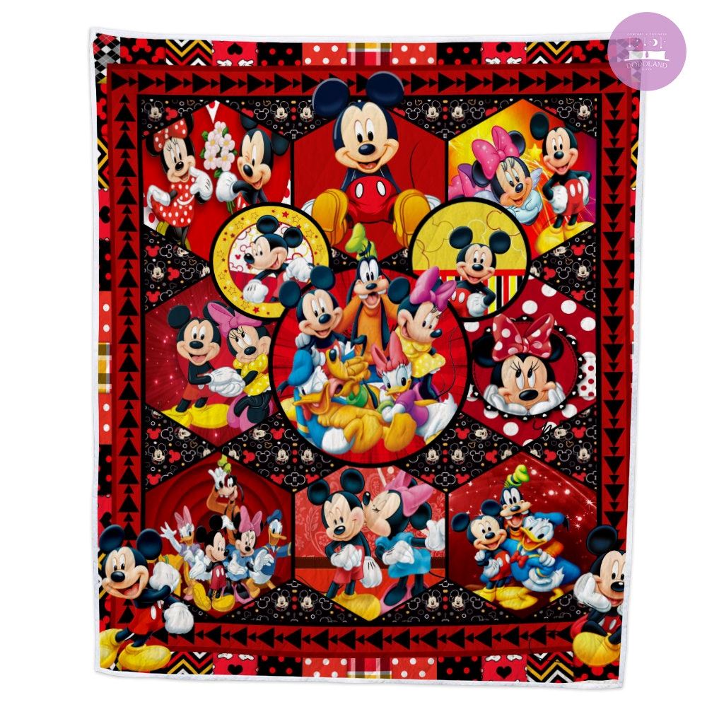 Disney Mickey Mouse Quilt Disney Mickey Blanket Mickey Mouse Birthday Gifts Disney Christmas Gift For Kids