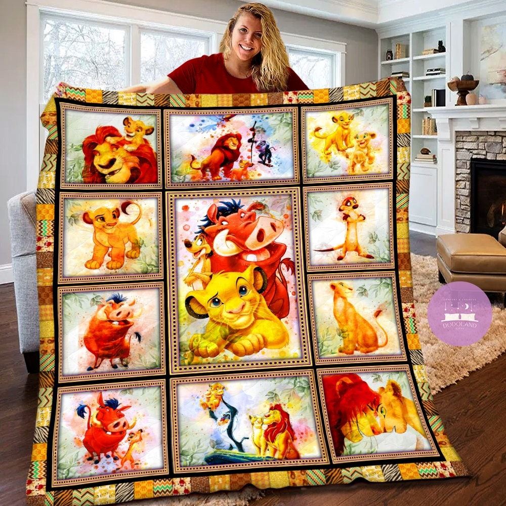 Disney The Lion King Quilt The Lion King Blanket Disney The Lion King Birthday Gifts The Lion King Gifts For Kids