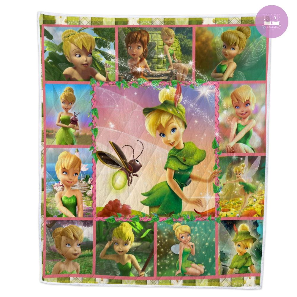 Disney Tinker Bell Quilt Tinker Bell Fleece Blanket Tinker Bell Birthday Theme Party Disney Tinker Bell Christmas Gifts For Kids