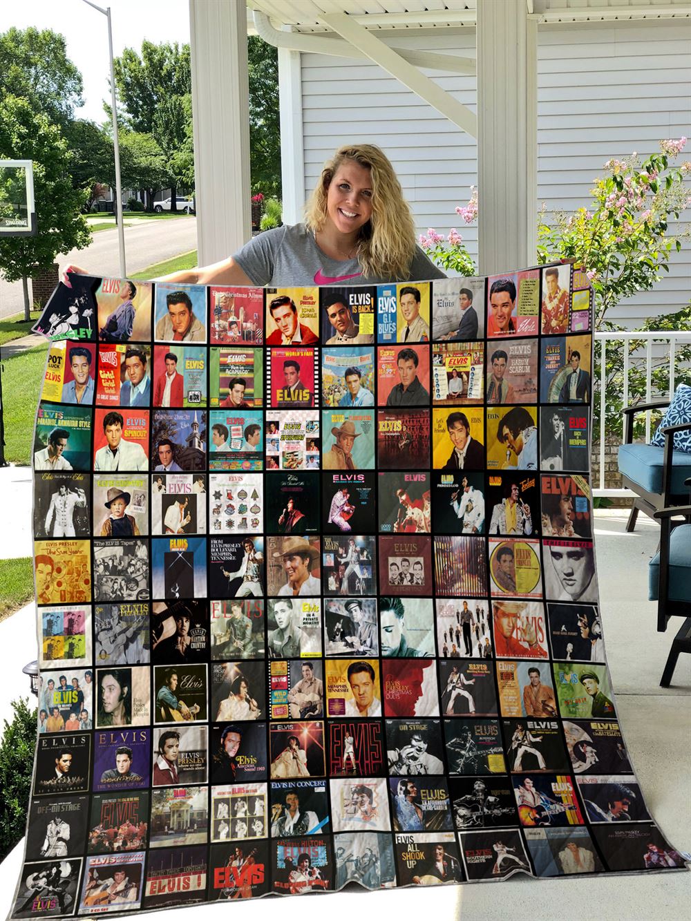 Elvis Presley All Albums Quilt Blanket