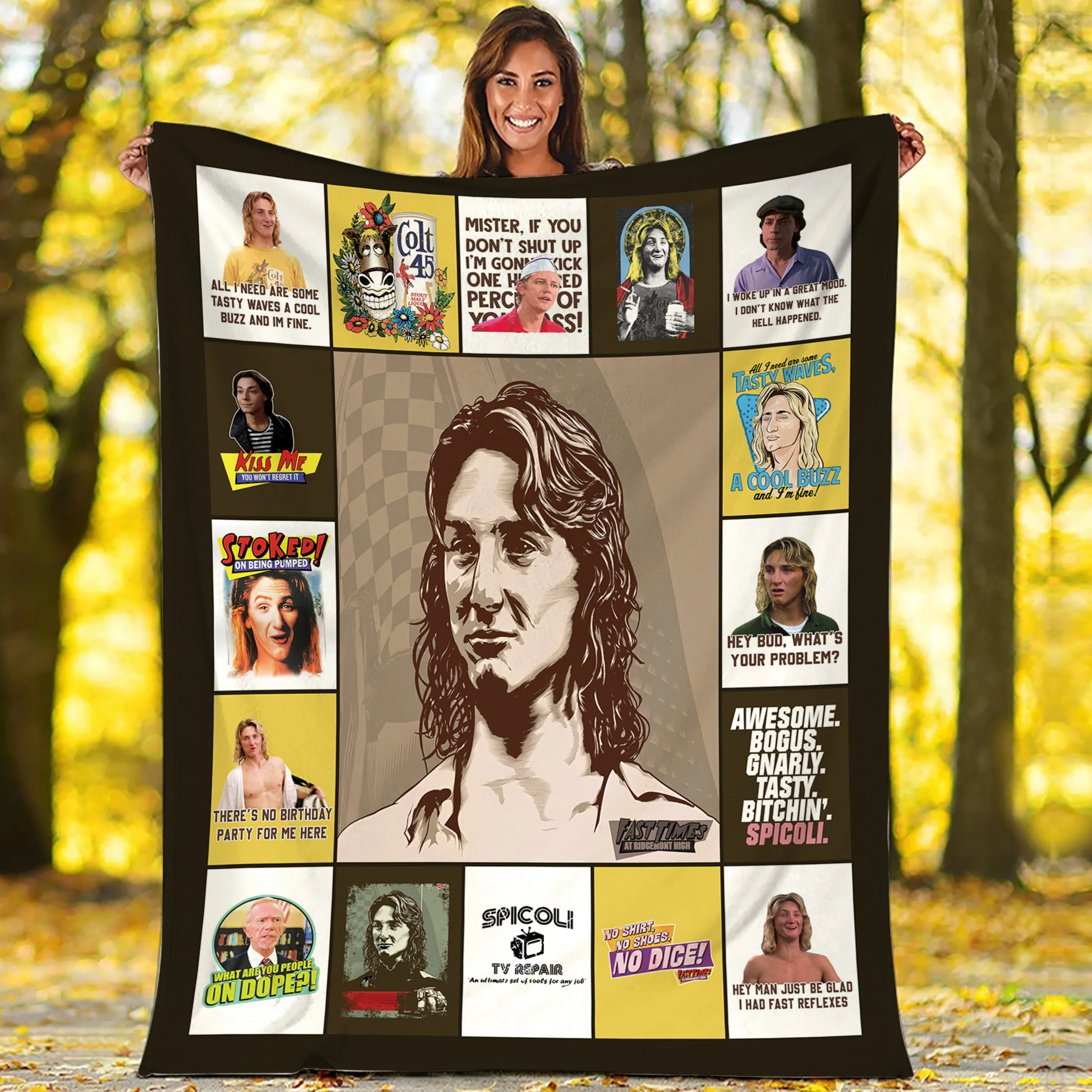 Fast Times At Ridgemont High Fleece Blanket Jeff Spicoli Fast Times Throw Blanket For Bed Couch Sofa Christmas Gifts