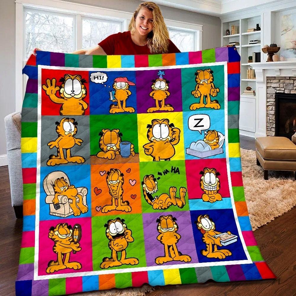 Garfield Quilt Garfield Blanket Garfield And Friends Birthday Gifts Garfield Christmas Gifts For Kids