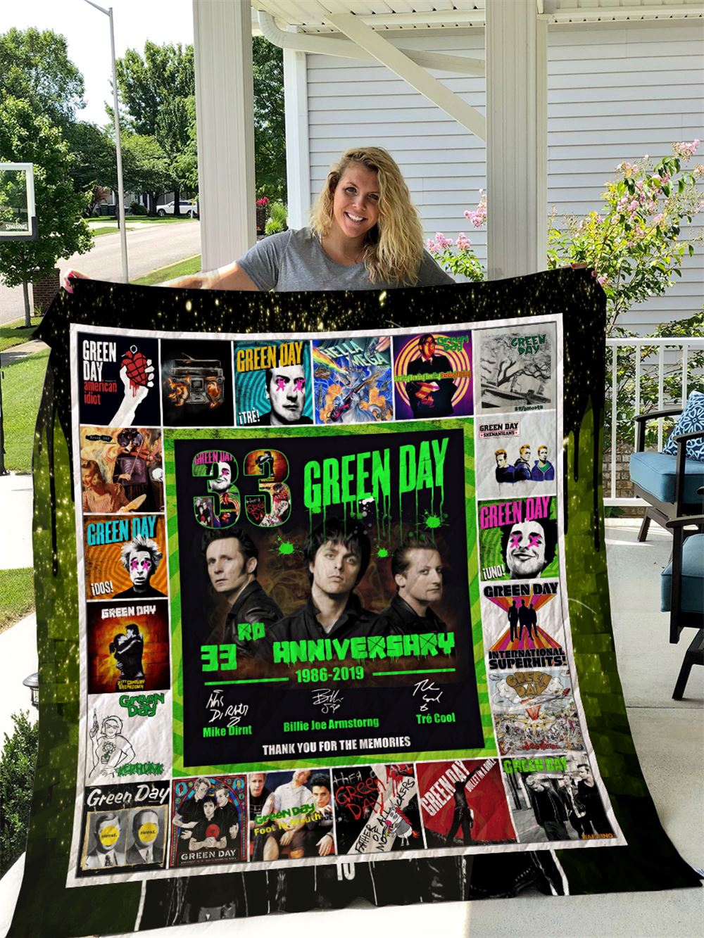 Greenday Quilt Blanket I1d2