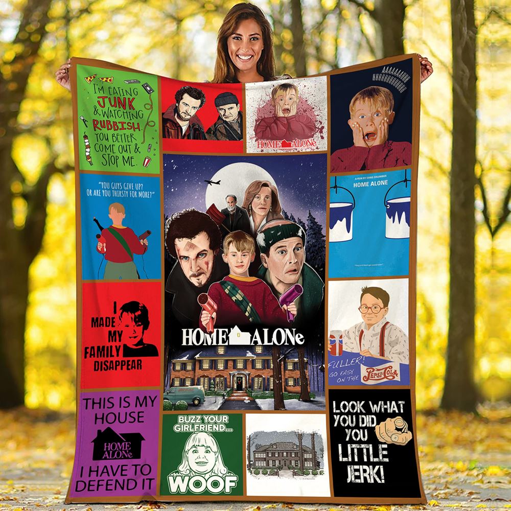 Home Alone Fleece Blanket Kevin Harry Marv Home Alone Throw Blanket For Bed Couch Sofa Christmas Gifts