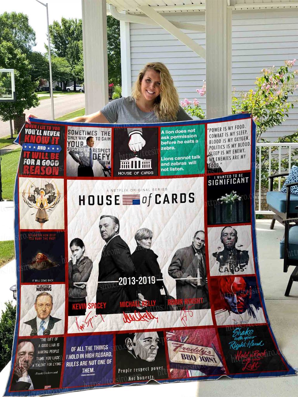 House Of Cards Quilt Blanket 01