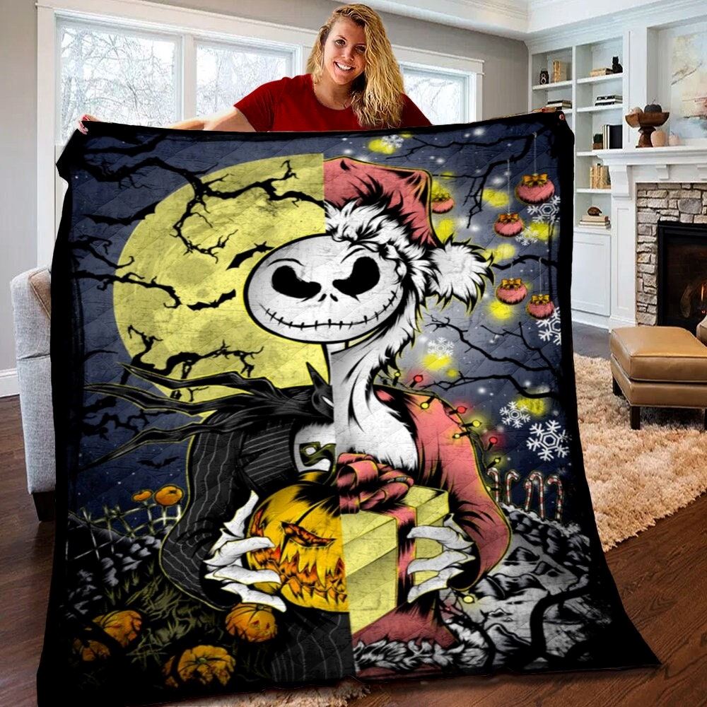 Jack Skellington The Nightmare Before Christmas Blanket The Nightmare Before Christmas Quilt Disney Halloween Themed Party