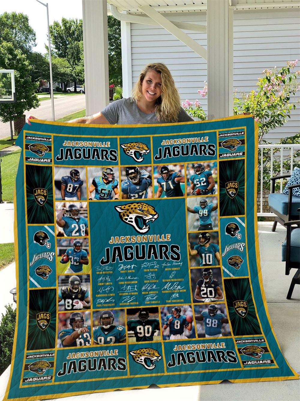 Jacksonville Jaguars Quilt Blanket I1d1