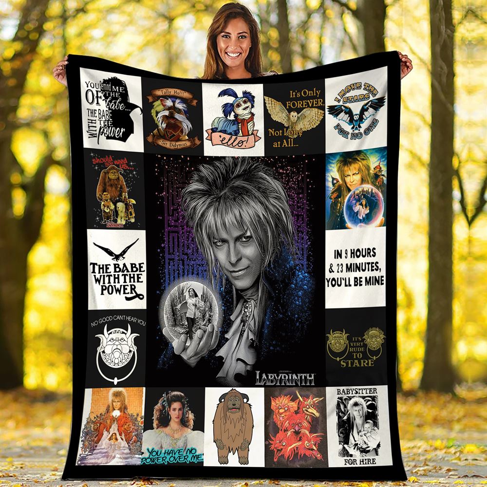 Labyrinth Fleece Blanket Labyrinth Jareth Goblin King Sarah Williams Throw Blanket For Bed Couch Sofa Christmas Gifts