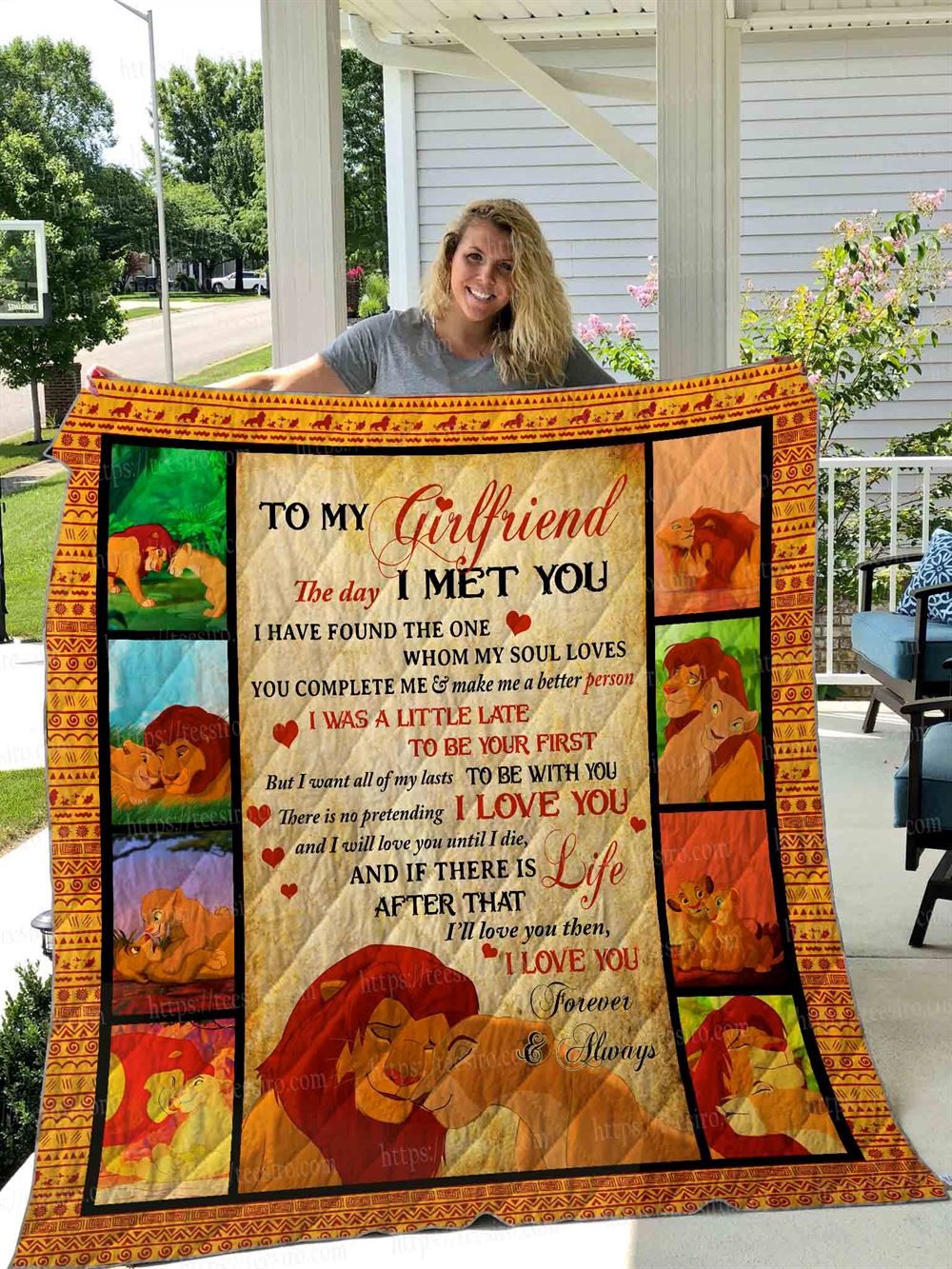 Lion King Girlfriend Quilt Blanket 02