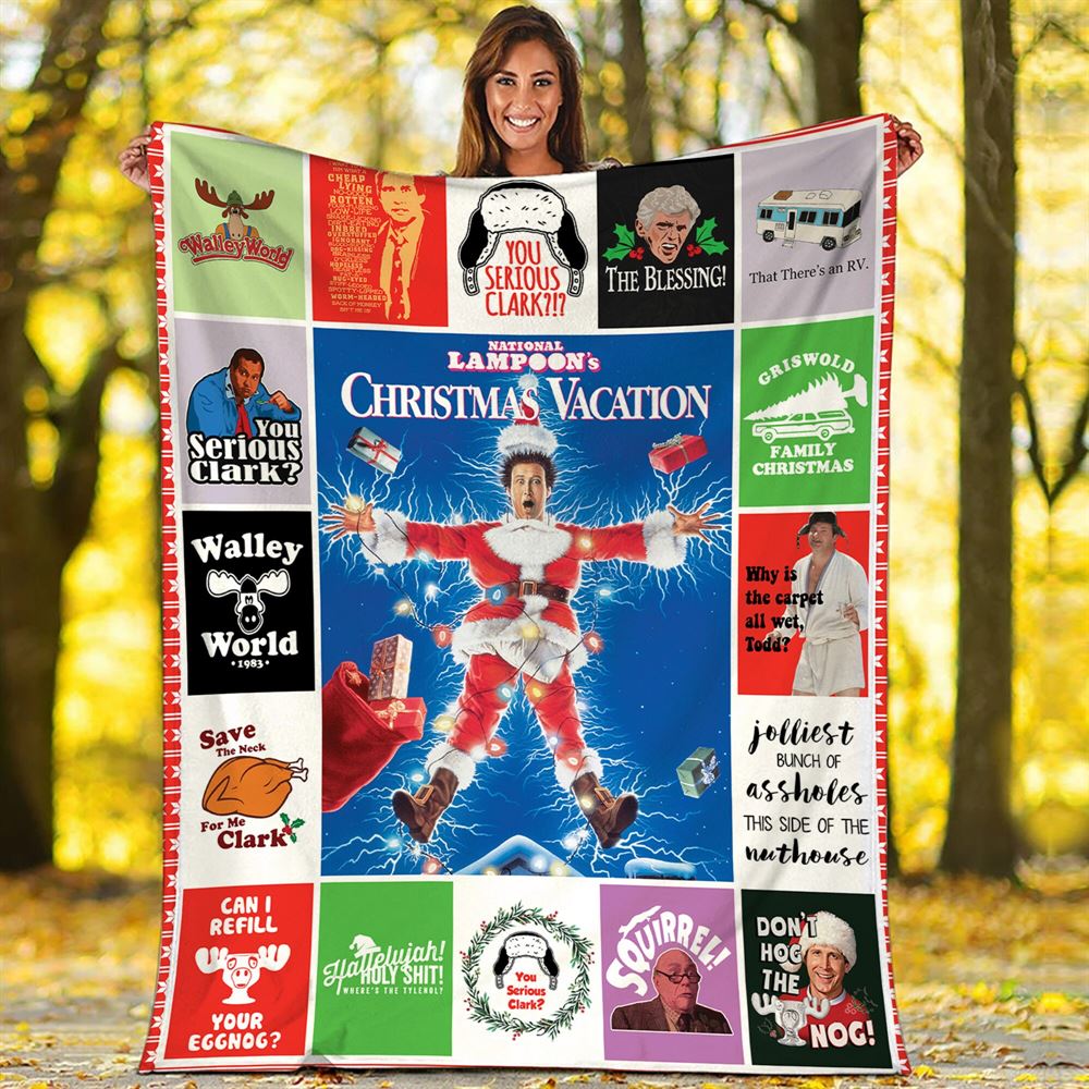 National Lampoons Christmas Vacation Fleece Blanket Clark Griswold Throw Blanket For Bed Couch Sofa Christmas Gifts
