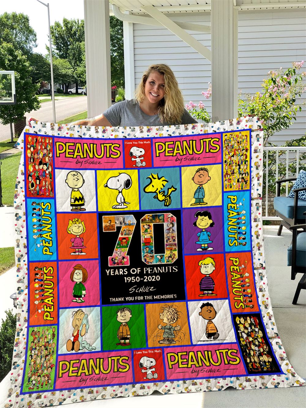 Peanuts 70 Years Quilt Blanket I1d1
