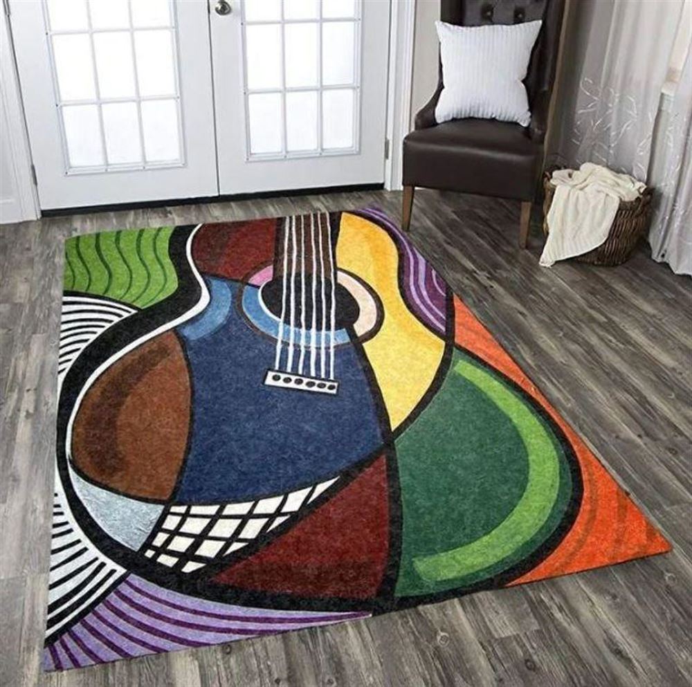 Beautiful Color Guitar Rectangle Limited Edition Rug