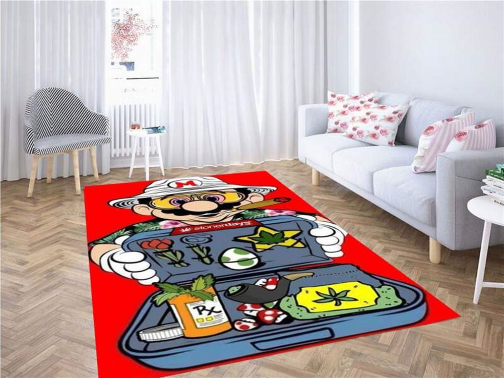 Cartoon Characters Smoking Weed Carpet Rug