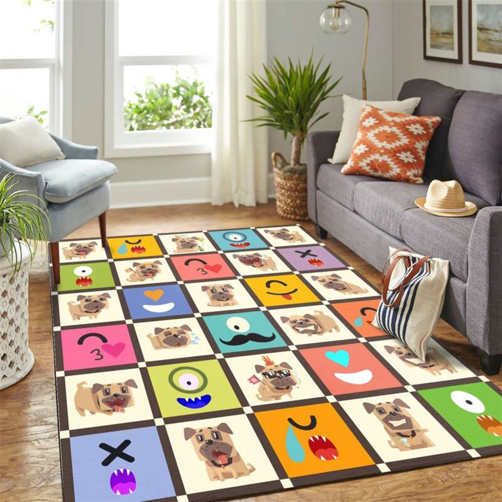 Cute Pug Monster Mk Carpet Area Rug