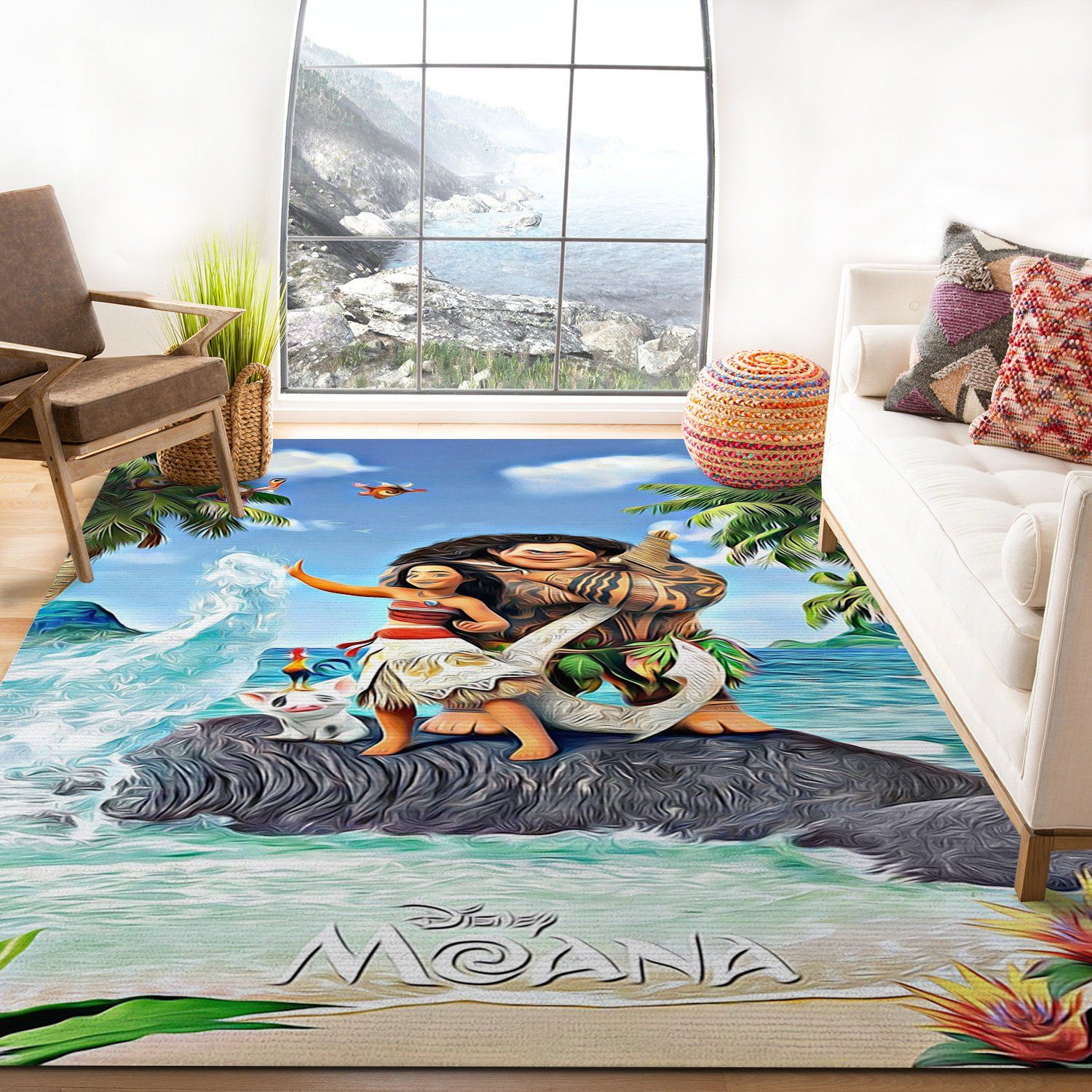 Disney Moana High Five Rug Custom Size And Printing