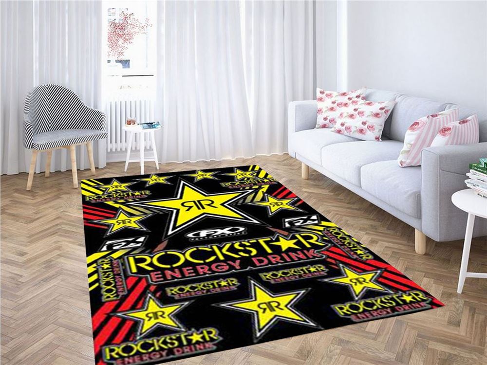 Factory Effex Rockstar Energy Sticker Living Room Modern Carpet Rug