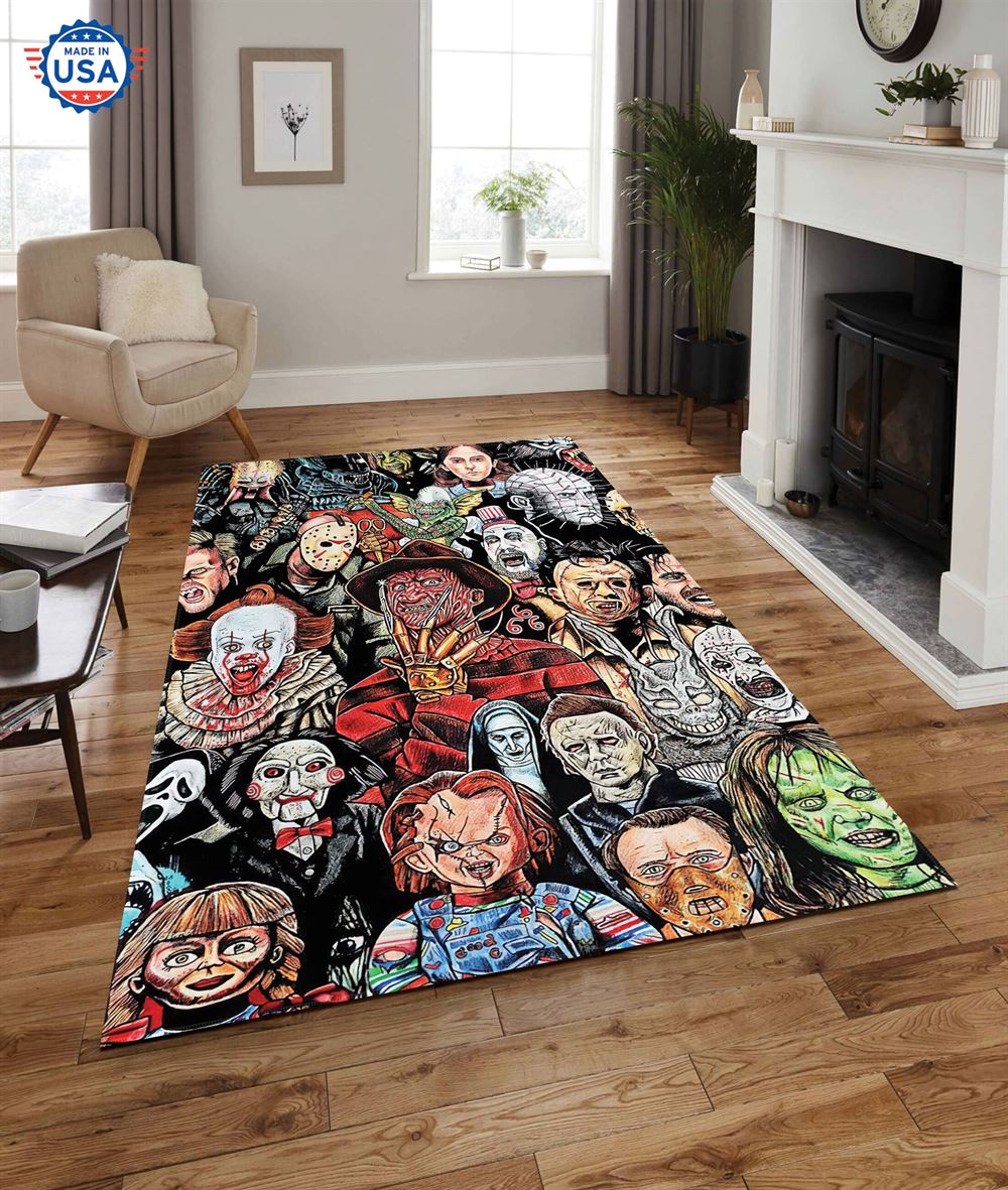 Horror Characters Halloween Rug