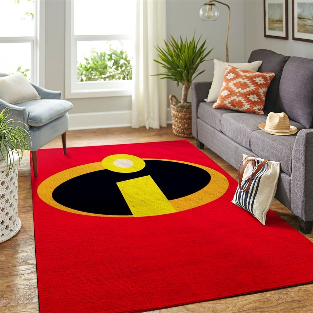 Incredibles Disney Movie Living Room Area Rug