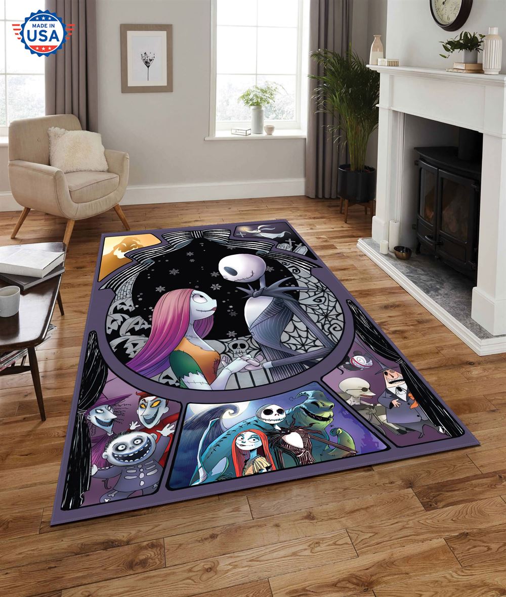 Jack And Sally Rug Halloween Home Decoration