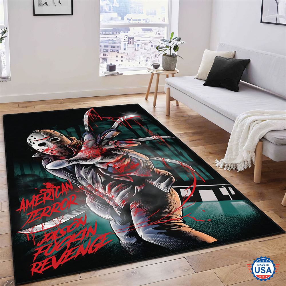 Jason Voorhees Halloween Rug Living Room Decor