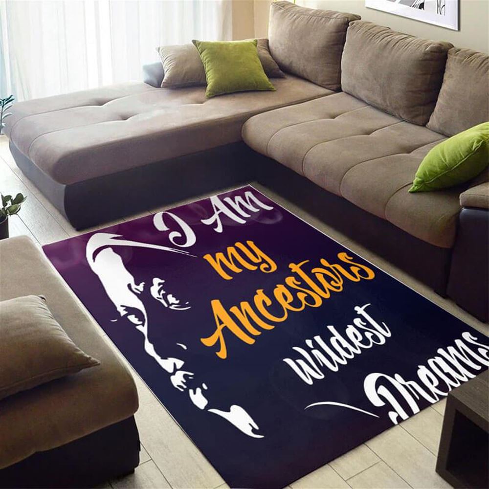 Nice African American Beautiful Black Girl Carpet Living Room Rug