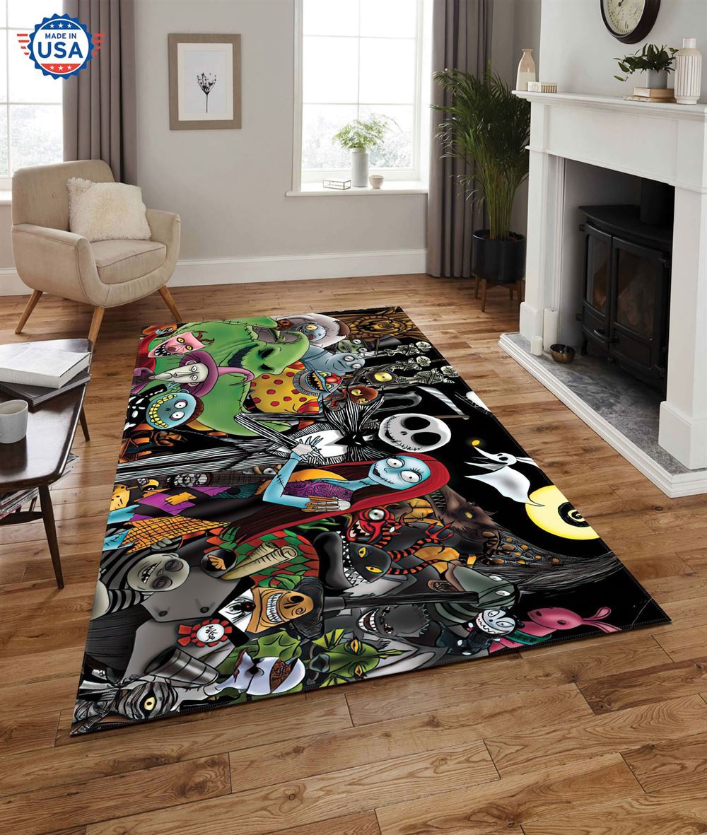 Nightmare Before Christmas Halloween Rug Home Decor