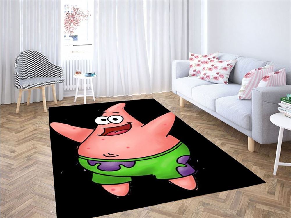 Patrick With White Background Living Room Modern Carpet Rug