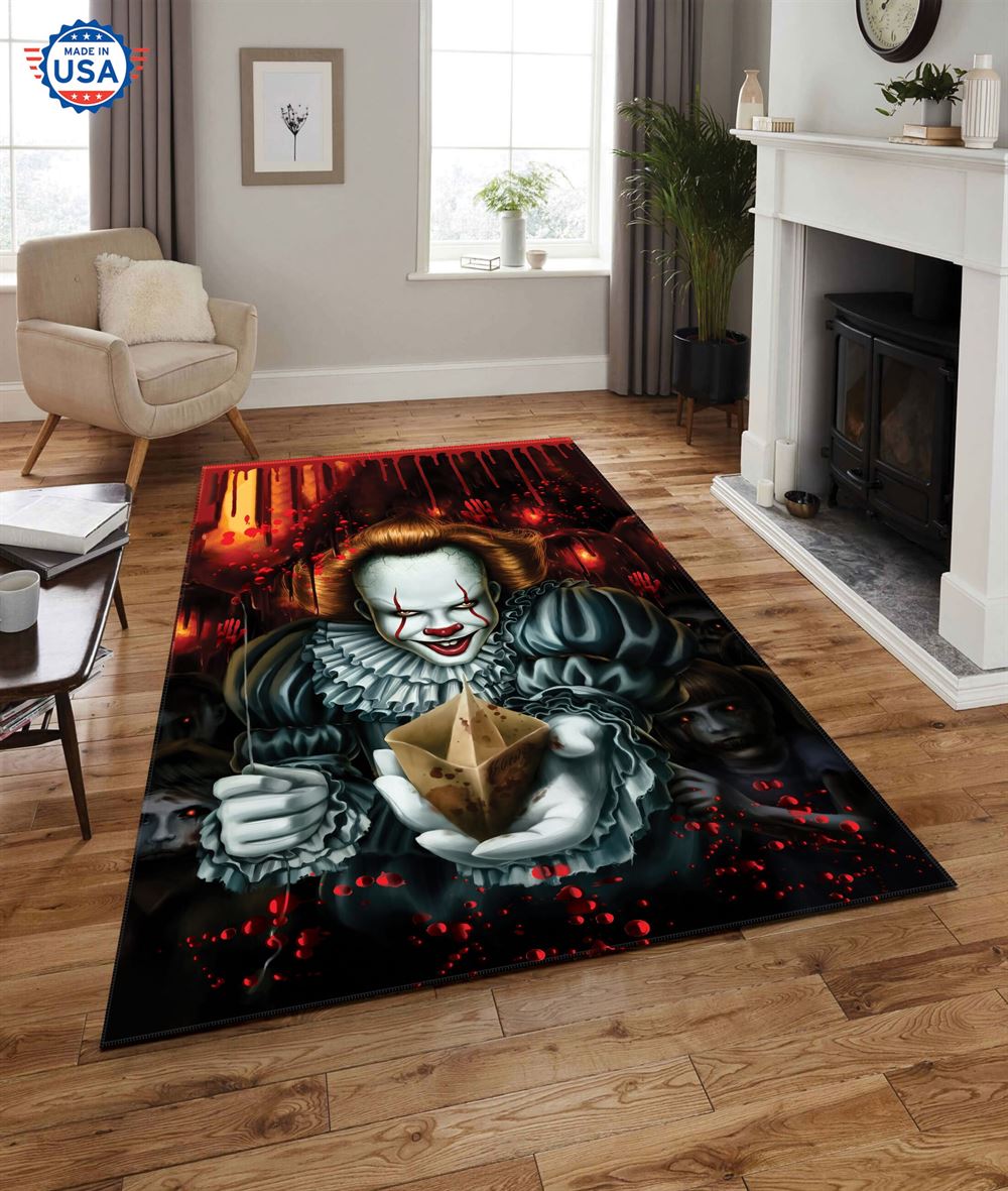 Pennywise It Movie Halloween Rug Living Room Decor