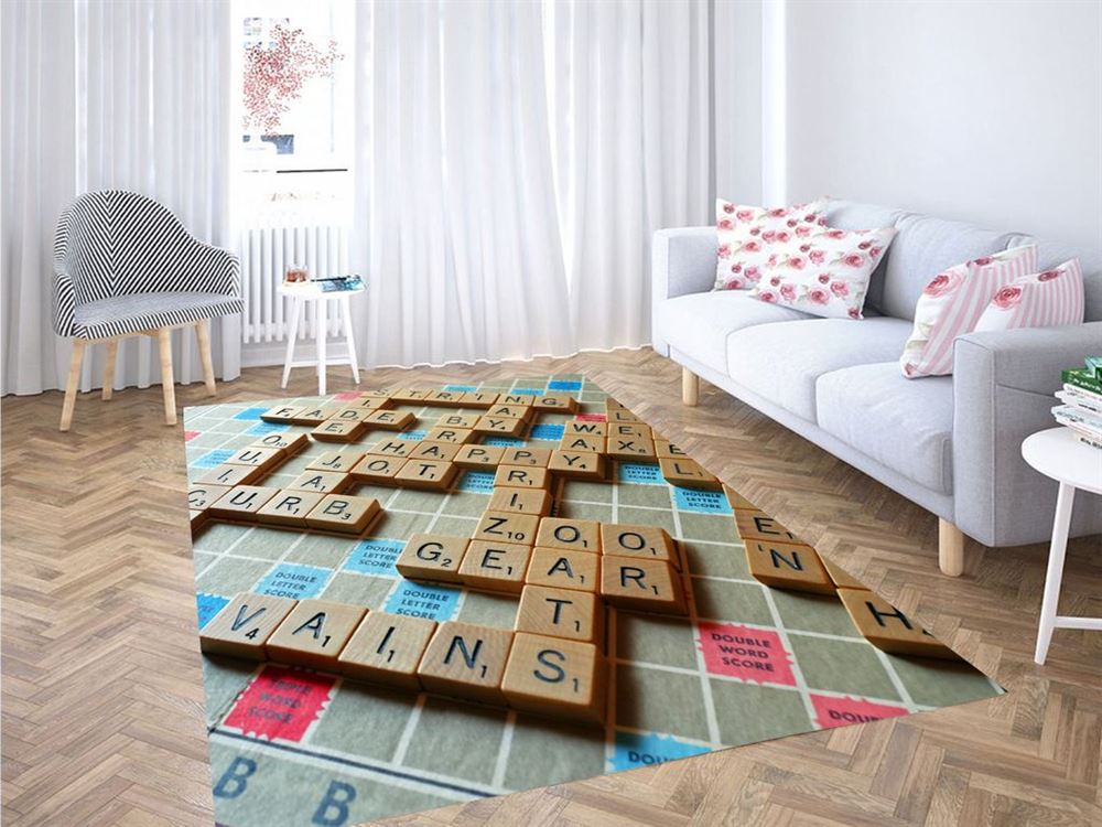 Scrabble Living Room Modern Carpet Rug