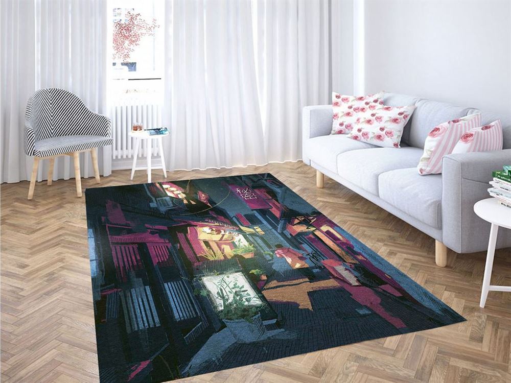 Urban Blues Living Room Modern Carpet Rug