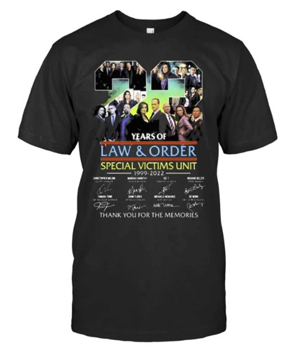 22 Years Of Law And Order Special Victims Unit Thank You For The Memories Signatures Shirt