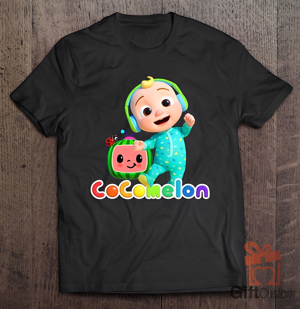 A Kid Baby Boy Headphones With Cocomelon Funny Dancing