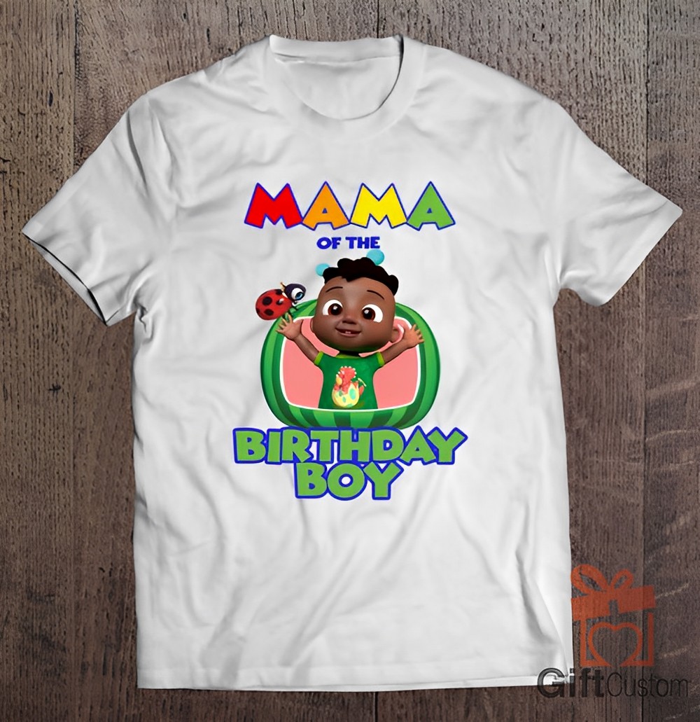 Black Cody Cocomelon Birthday Boy Mama Shirts