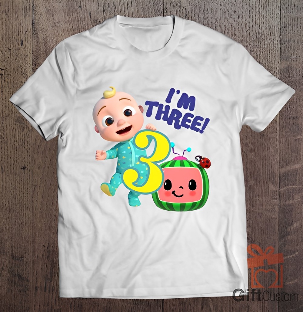 Cocomelon Birthday Shirt 3rd Birthday Boy Personalized Shirts Custom Toddler Birthday Shirts