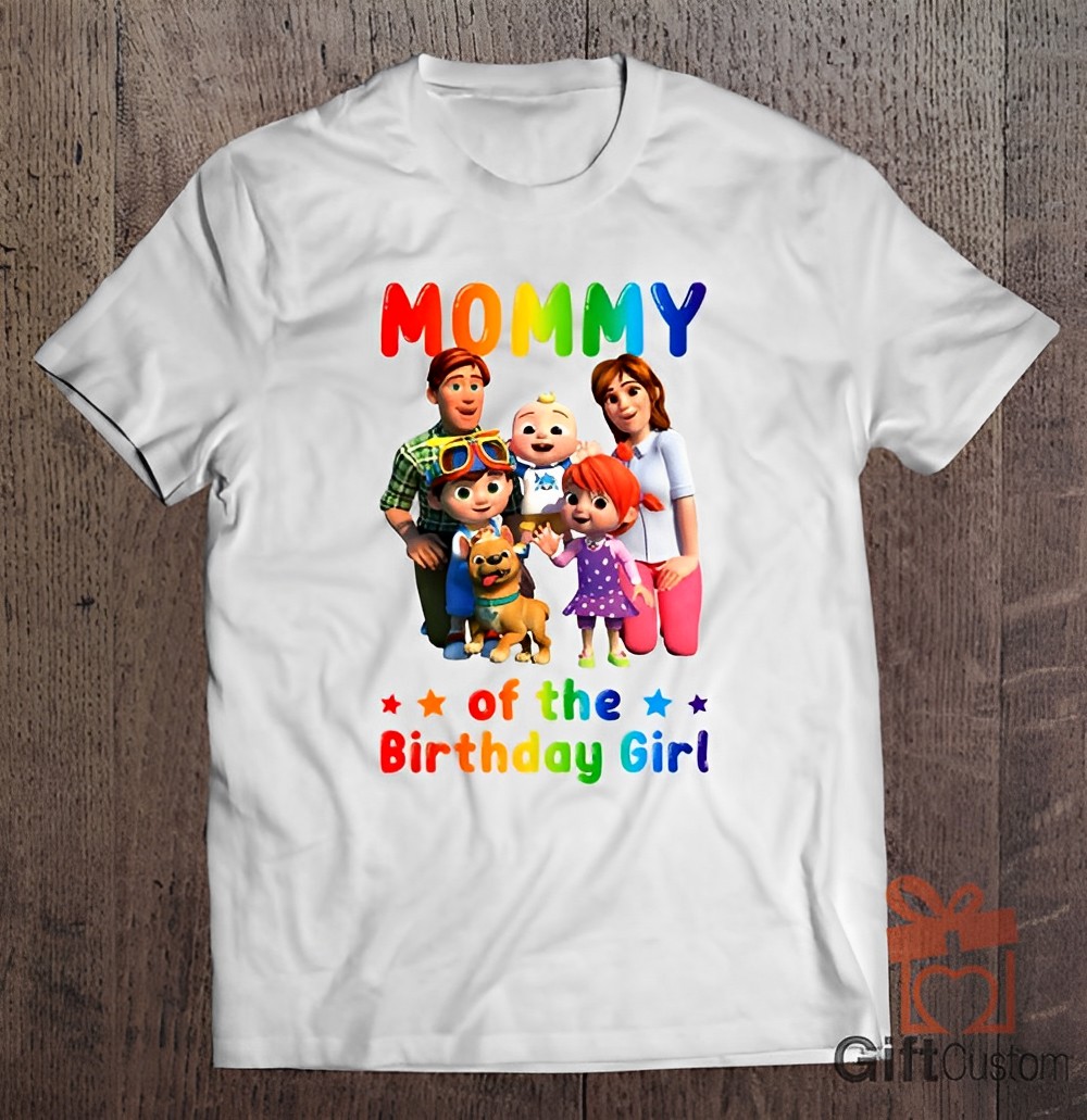 Cocomelon Rainbow Mommy Of The Birthday Girl Family Matching Shirts
