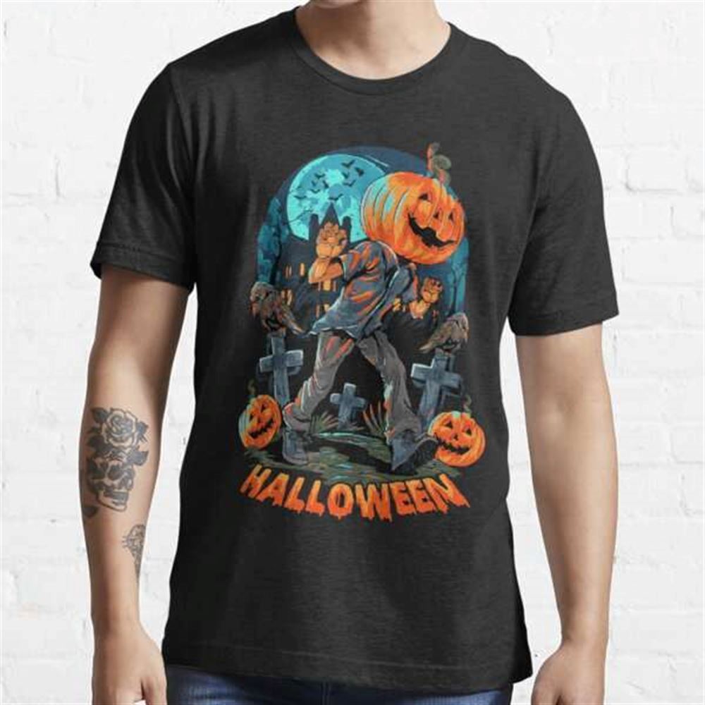 A Pumpkin-headed Human Halloween Costume T-shirt