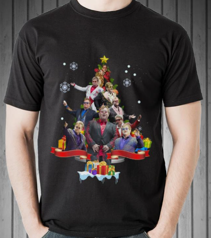 Awesome Elton John Christmas Tree Shirt Elton John T-shirt Vintage Retro 90s Unisex