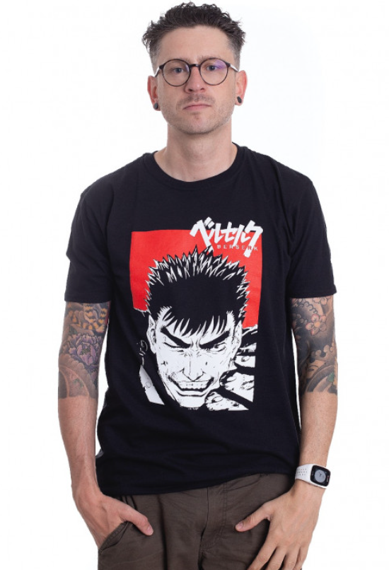 Berserk Shirt Character Face - T-shirt Short-sleeve Slaytor Graphic Tee