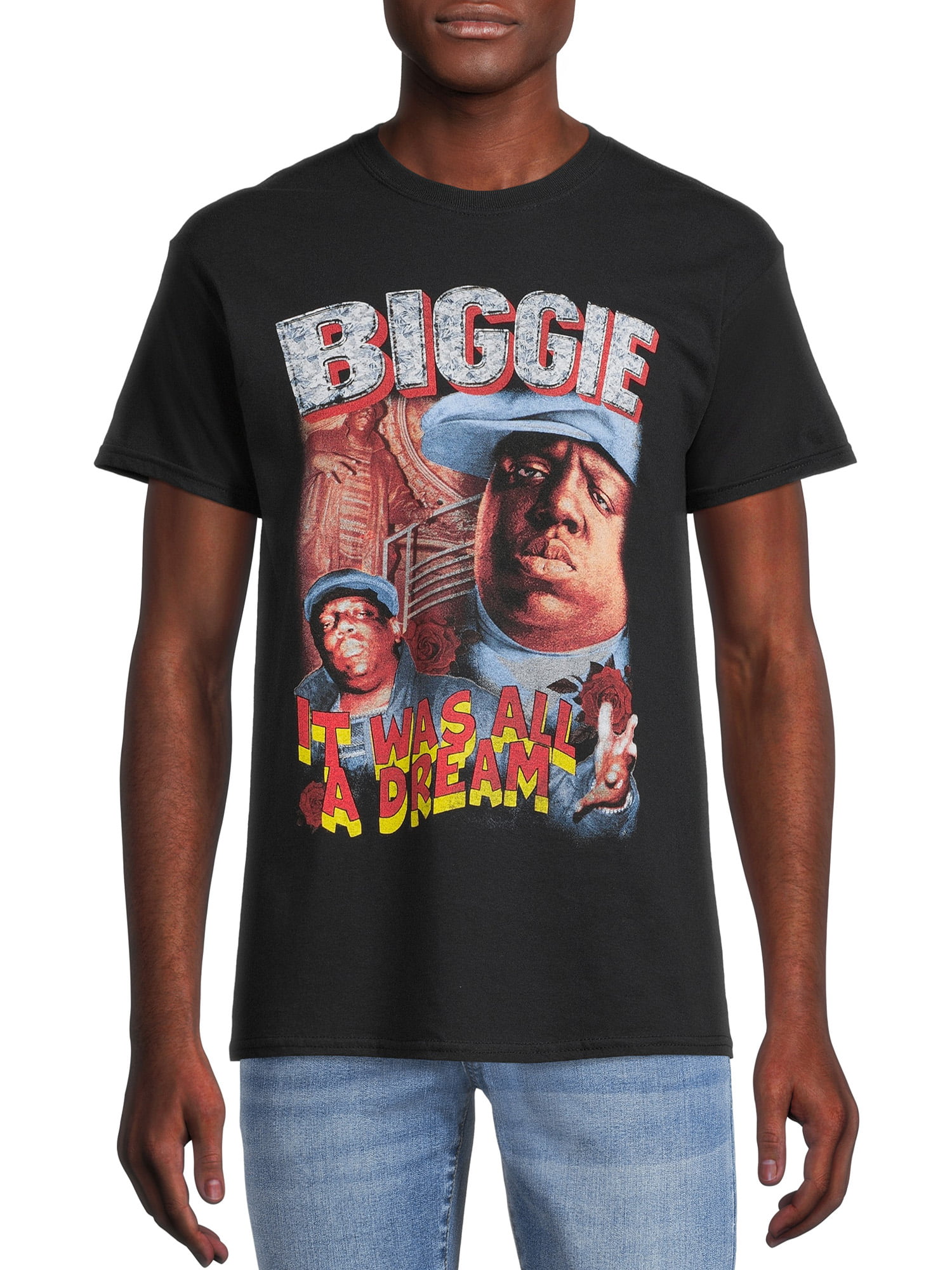 Biggie Smalls Short Sleeve Graphic Pullover Crew Neck Relaxed Fit T-shirt Mens Or Mens Big Tall 1 Pack