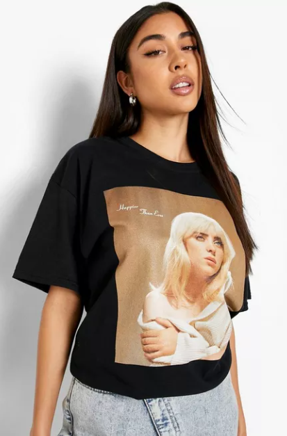 Billie Eilish License Print Oversized T-shirt