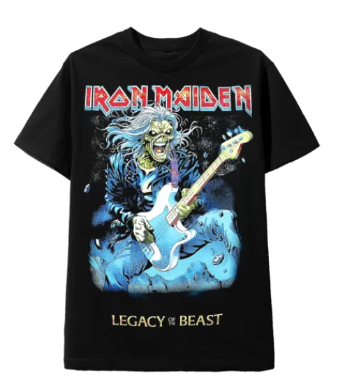 Black T Shirt Iron Maiden Eddie Bass Unisex Short Sleeve Classic Tee