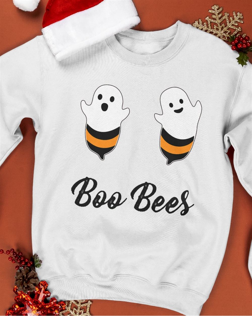 Boo Bees Crewneck Sweatshirt Casual Daily Crewneck Graphic Basic Unisex Sweatshirt