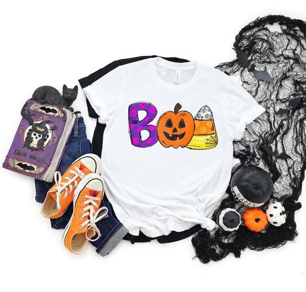 Boo Doodle Letters Halloween Shirt