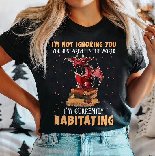 Book You Are Not In The World I Am Currently Habitating Dark Classic T Shirt Unisex Short Sleeve Classic Tee