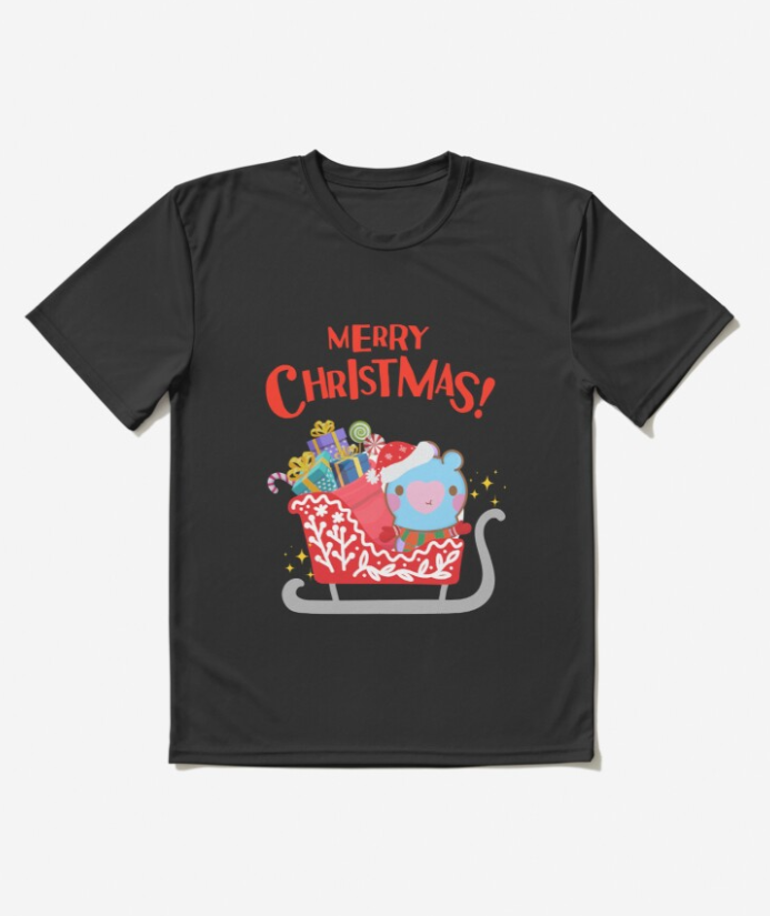 Bts Christmas - Kawaii Cute Bts Jhope Cartoon Character - Santa On A Sleigh Essential T-shirt