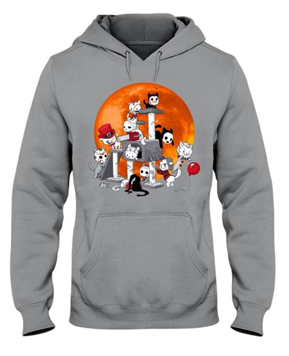 Cat Halloween Hooded Sweatshirt