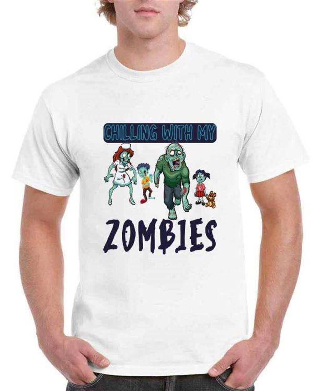 Chilling With My Zombies Halloween Shirt
