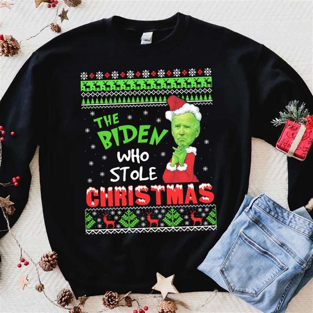 Christmas Grinch The Biden Who Stole Christmas Sweatshirt T Shirt